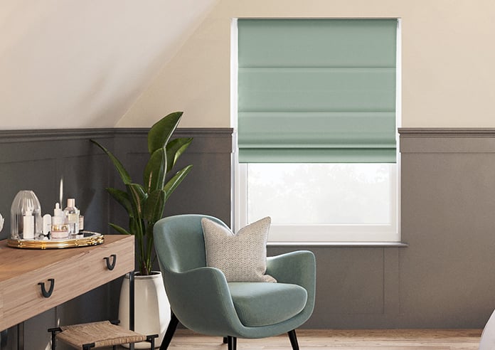 Lyra, Sea Salt - Motorised Roman Blind - Image 3